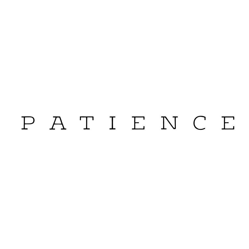 Patience Means Waiting [Not Creating Your Own&nbsp;Path]